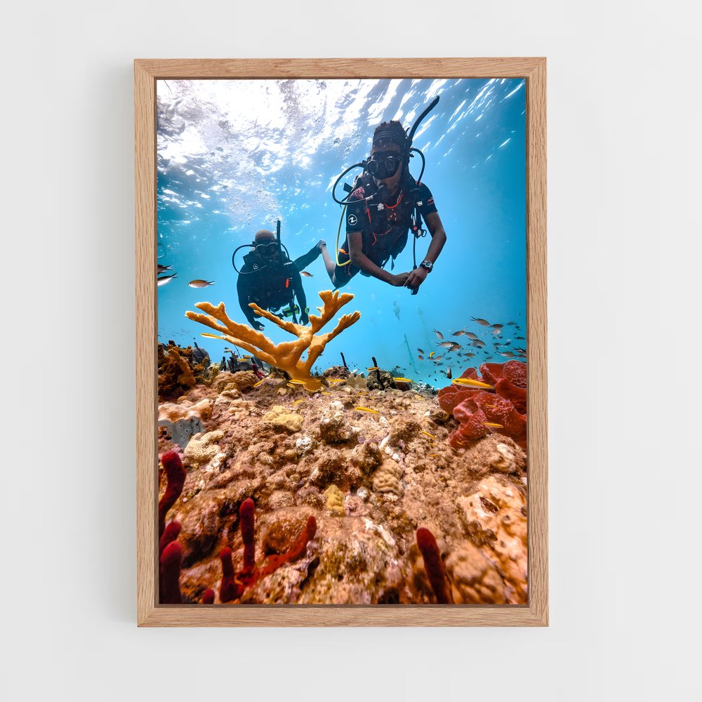 Poster Au Cœur du Corail – affiche Plongée sous-marine (vue 4)